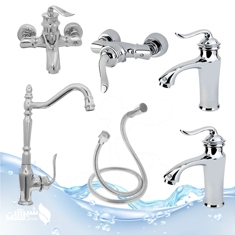 شیرآلات اهرمی اندیکا مدل بامبو W-K1006 مجموعه6عددی