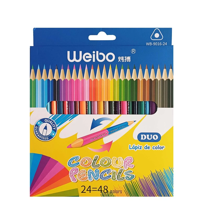 مداد رنگی 48 رنگ ویبو مدل دو سرکد WB-9016-24