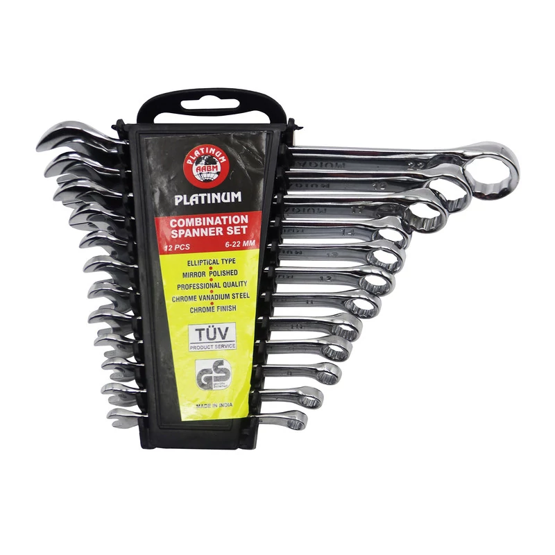 آچار یکسر تخت و یکسر رینگی پلاتینوم مدل YP-6-22MM مجموعه 12 عددیمدل 1