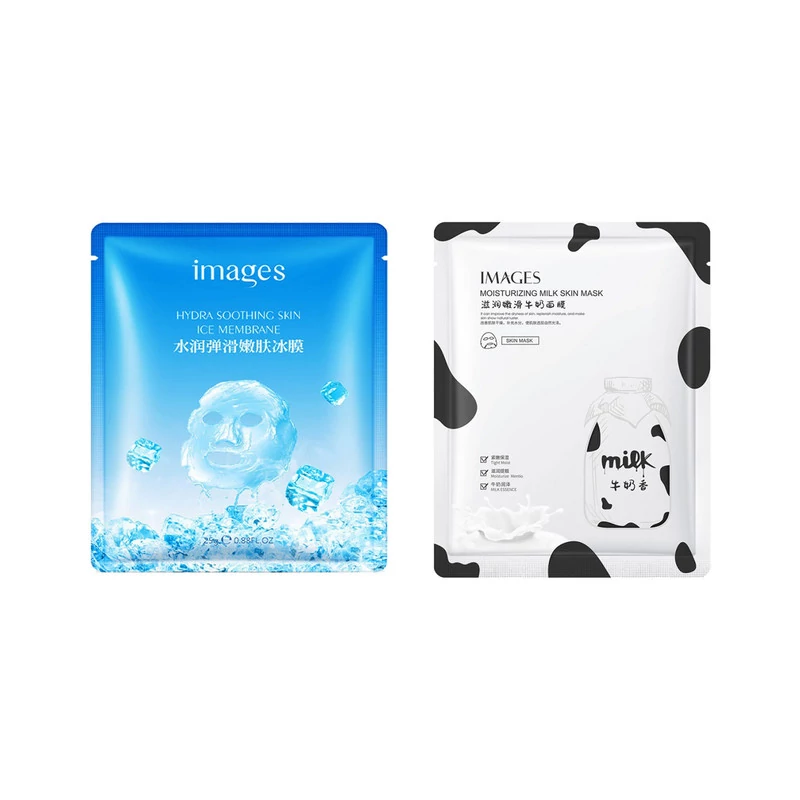 ماسک صورت ایمجز مدل یخ وزن 25 گرم به همراه ماسک صورت مدل شیر گاو