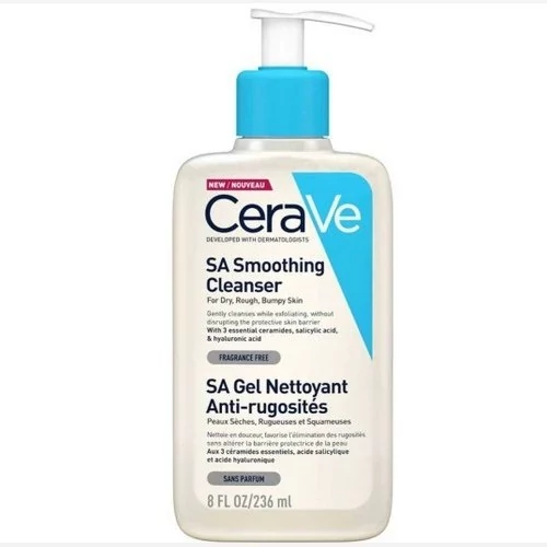 ژل شستشوی پوست سراوی CeraVe مدل SA Smoothing مناسب پوست خشک و زبر حجم 236 میل