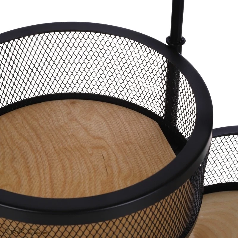 سبد 3طبقه گرد و متحرک و چرخ دار