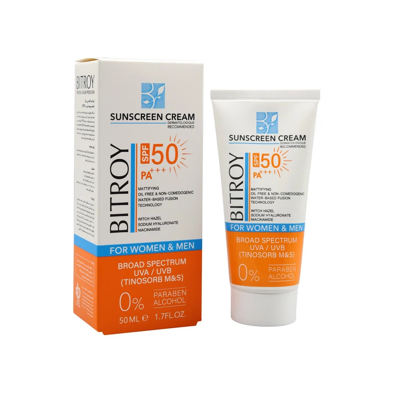 کرم ضد آفتاب بیتروی مدل فیوژن واتر SPF50 پوست چرب