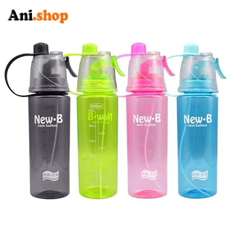 قمقمه اسپری دار New.B قمقمه درب پیچی قمقمه 600میل قمقمه آب قمقمه قمقمه اسپری دار