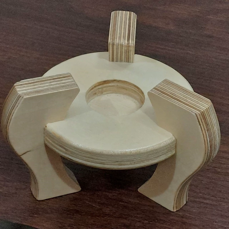 اجاق کوچک شمع دار یا وارمر قوری مدل چوبی 