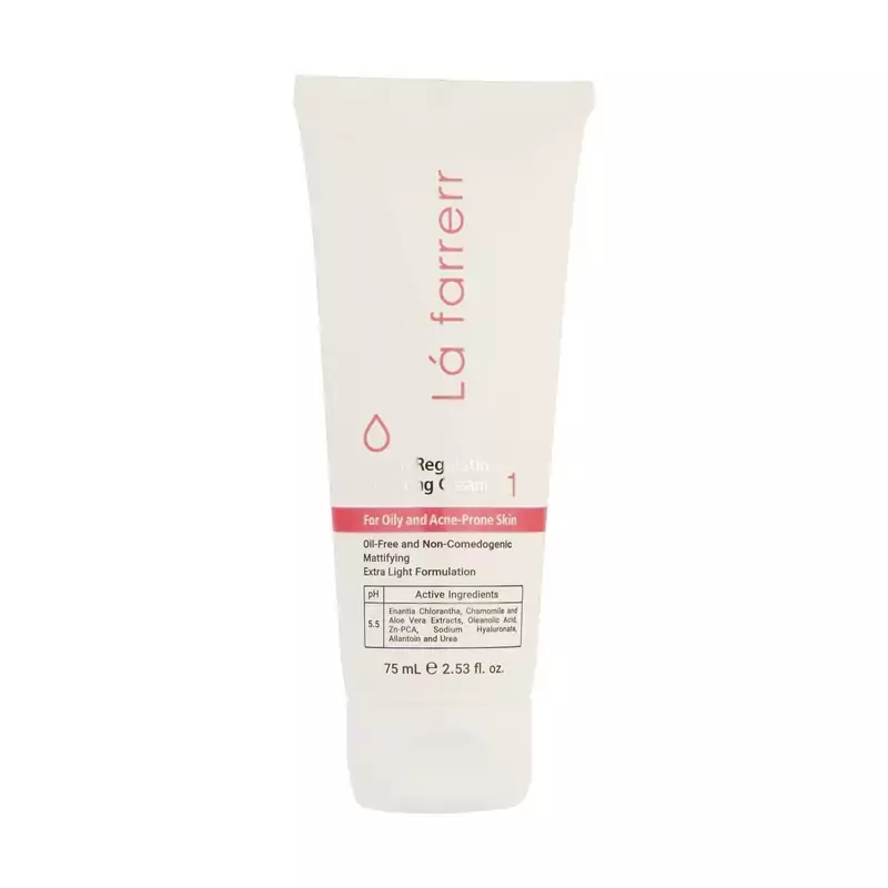 کرم کنترل کننده چربی و آبرسان لافارر شماره 1 مناسب پوست چرب و آکنه دار حجم 75 میلی لیتر