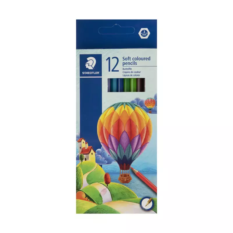  مداد رنگی 12 رنگ جعبه مقوایی استدلر 143C12L