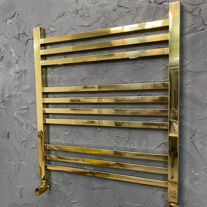 رادیاتور حوله خشک کن استیل 100سانتی مدل 12 پره طلایی 