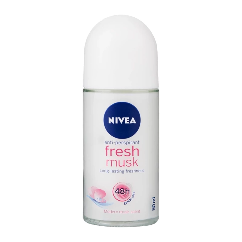 مام رول زنانه نیوآ Nivea مدل Fresh Musk خوشبو کننده زیر بغل حجم 50 میل