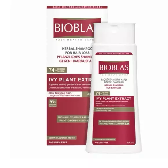 شامپو پیچک بیوبلاس ضد ریزش و افزایش رشد مو مدل ivy plant extract حجم 360 میل