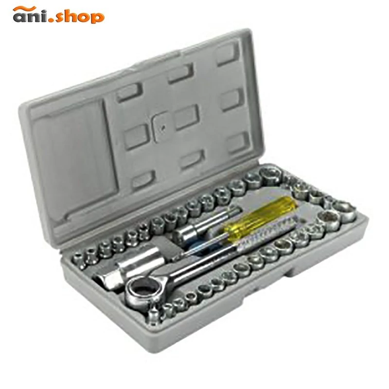 مجموعه 40 عددی آچار بکس و دسته آچار