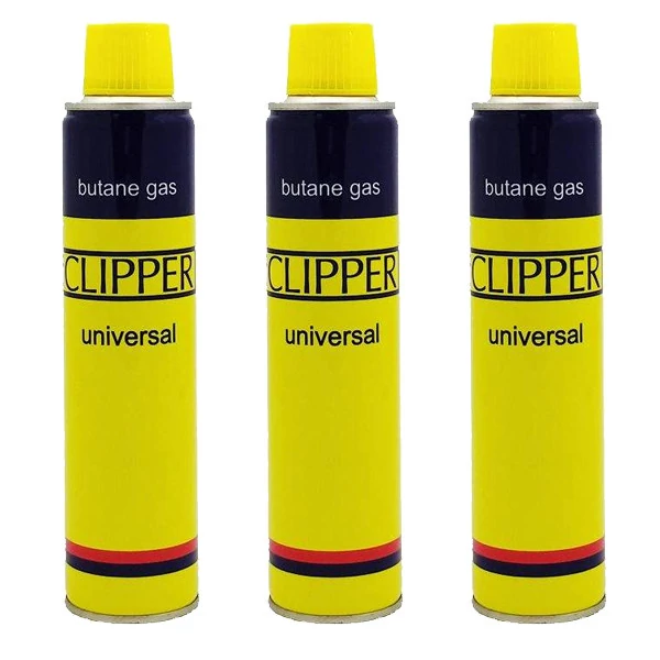 کپسول گاز فندک کلیپر مدل 3RD حجم 300 میلی لیتر بسته سه عددی