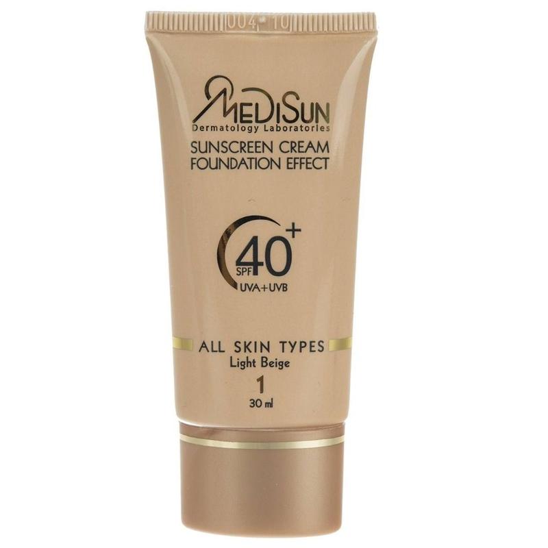 کرم پودر ضد آفتاب مدیسان مدل Light Beige حجم 30 میلی لیتر