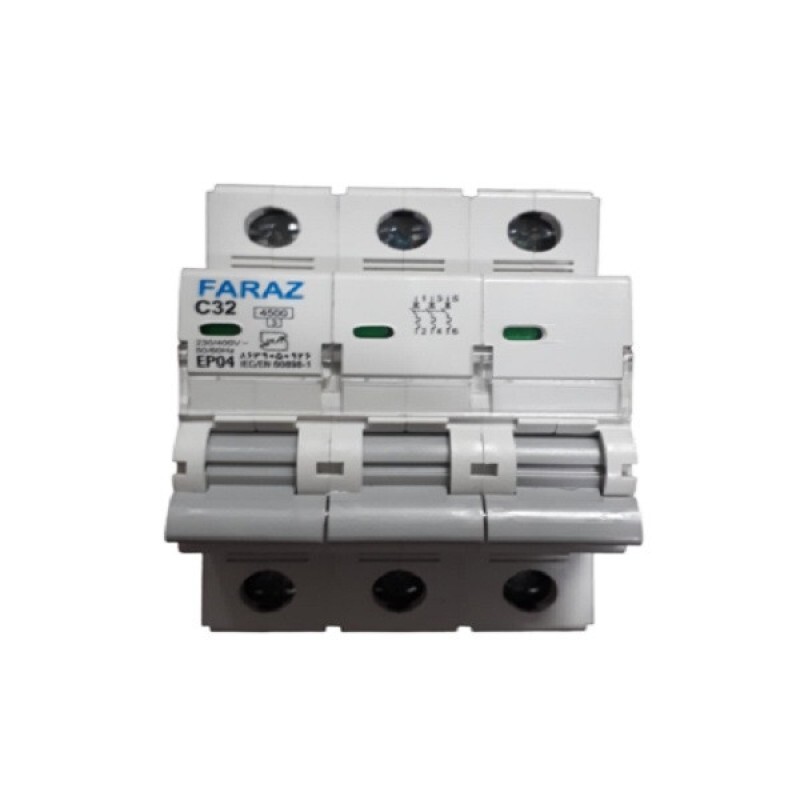 فیوز مینیاتوری سه فاز 32 آمپر فراز مدل C32