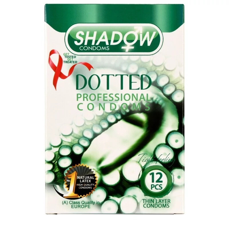 کاندوم خاردار برند شادو بسته 12 عددی