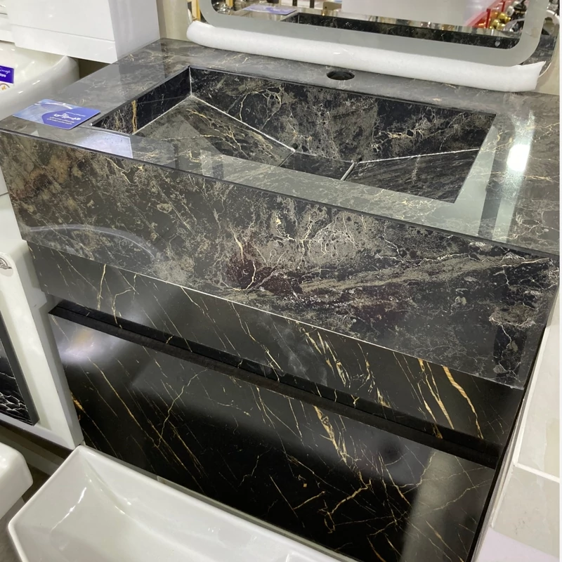 روشویی کابینتی سرامیکی طرح سنگی مدل دیواری سایز 60 ارسال پسکرایه است