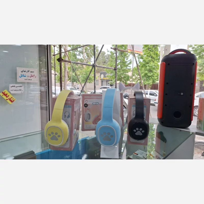 هدفون بلوتوثی گربه ای فانتزی اورجینال برداصل باتری بزرگ هدفون عروسکی ارسال رایگان هندزفری بلوتوث 