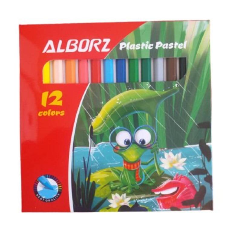 مداد شمعی (پاستل) 12رنگ البرز