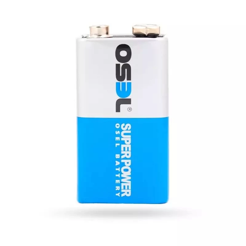 باتری کتابی 9 ولت اوسل OSEL مدل 6F22 مناسب برای میکروفون ها،اسباب بازی ها،مولتی متر ها و... (بسته 1 عددی)