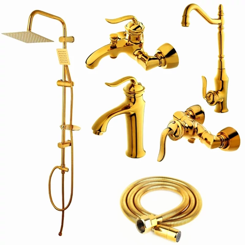 شیرالات بارسا مدل بامبو  6عددی همراه با علمدوش و شلنگ توالت