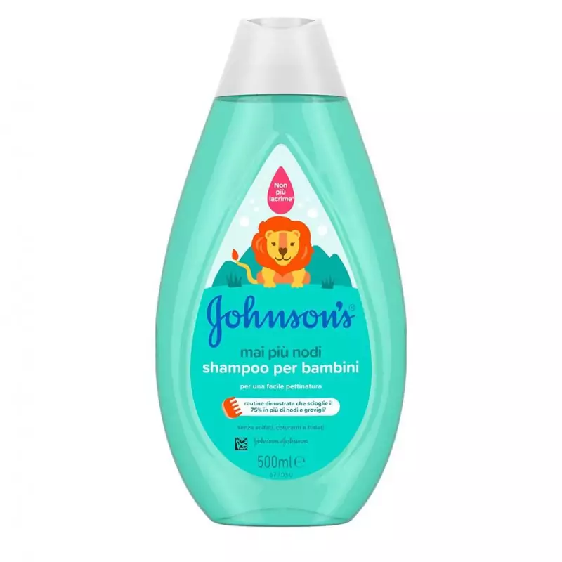 شامپو براق کننده و گره باز کن مو کودک جانسون مدل Mai più nodi حجم 500 میل