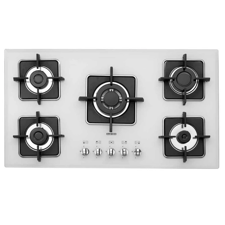  اجاق گاز رومیزی پنج شعله فندک دار و ترموکوپل دار سفید استیل البرز با کیفیت 2 سال ضمانت گاز رومیزی اجاق گاز صفحه ای ارزا