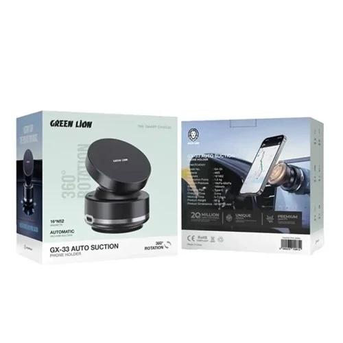 هولدر و پایه نگهدارنده موبایل گرین لاین مدل GX-33 ا Green Lion GX-33 Auto Suction Phone Holder (تک/عمده)