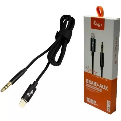  کابل تبدیل لایتنینگ به AUX کینگ پلاس مدل HK-72