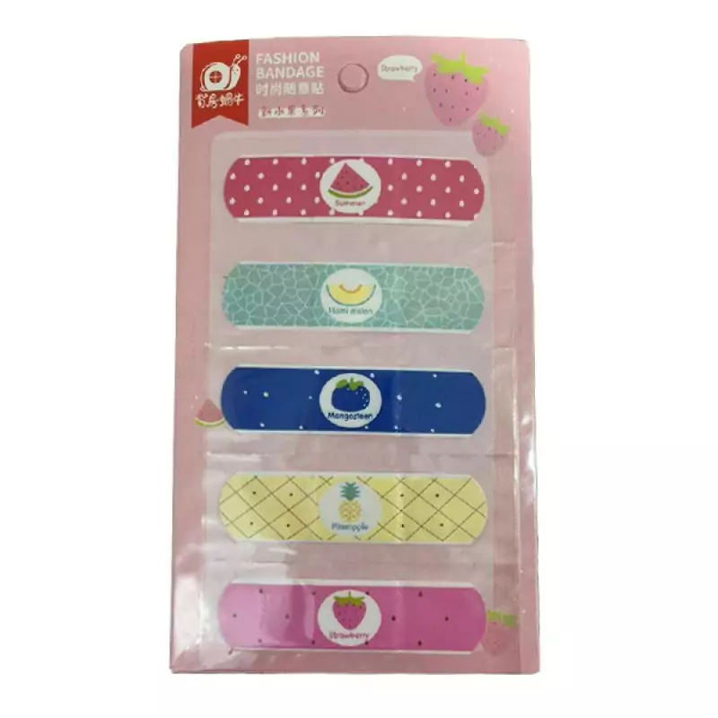 چسب زخم فانتزی بسته 5 عددی چسب زخم کارتونی چسب زخم دست چسب زخم میوه ای