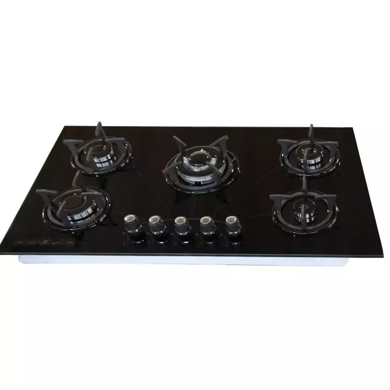 اجاق گاز شیشه ای ترموکوپل دارشیشه  سفید طلایی،دارای فندک سرخود بسیار با کیفیت ارسال پس کرایه 