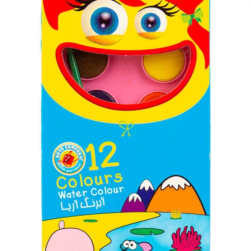 آبرنگ 12 رنگ آریا