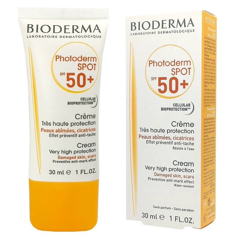 کرم ضد آفتاب بایودرما بیرنگ مدل PHOTODERM SPOT باSPF50 حجم 30 ml اصل
