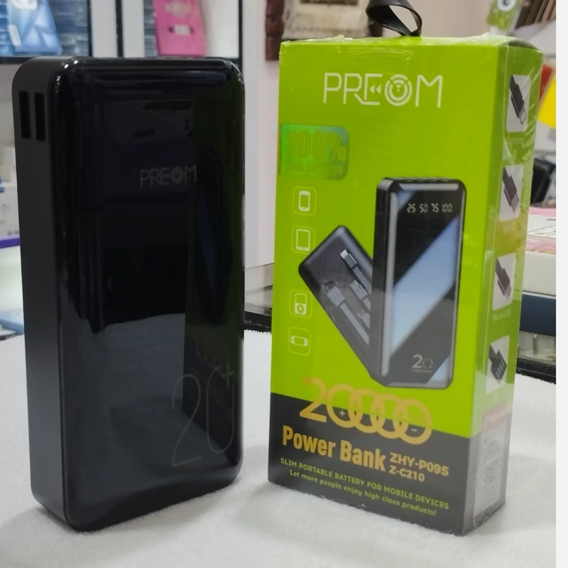 پاوربانک PREOM مدل Z-C210 کیفیت عالی 20هزار واقعی