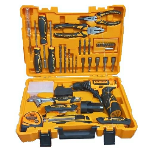 دریل شارژی 12ولت با ست ابزار دینگی مدلDingqiART10100138