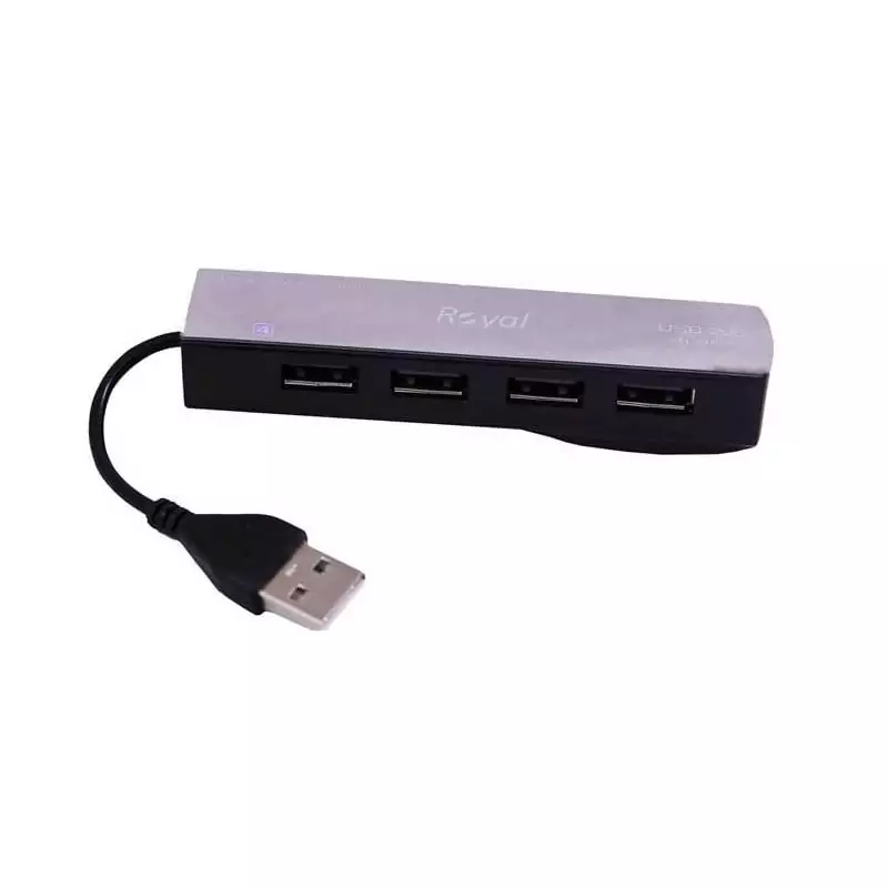 هاب چهار پورت مشکی رویال ROYAL RH-428 USB2