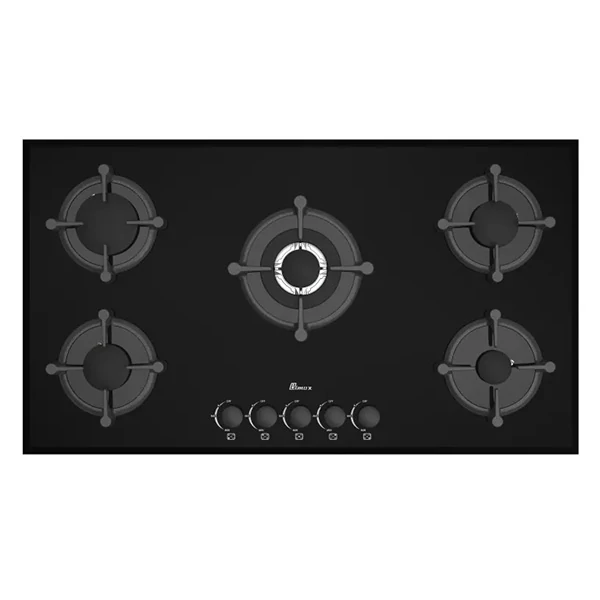 اجاق گاز صفحه ای 5 شعله شیشه ای بیمکث مدل 5073 (پس کرایه)