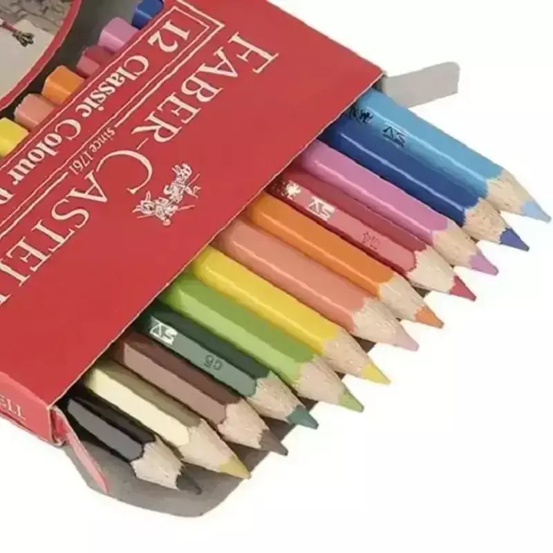 مداد رنگی12 تایی  فایبر کاستل  جعبه مقوایی اصلی