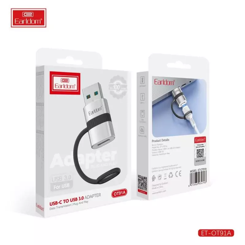 تبدیل تایپ سی به USB ارلدام EARLDOM مدل OT91A.