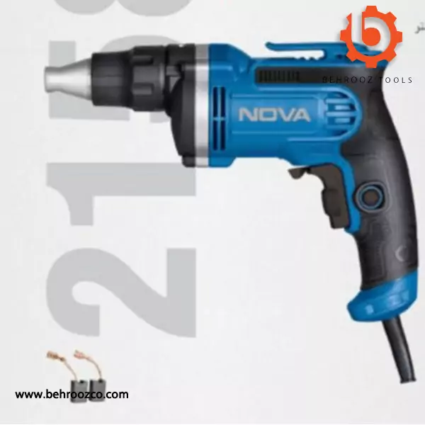 پیچ گوشتی برقی کلاچ دار (درایوال) نووا 450 وات مدل 2158 (12 ماه گارانتی)