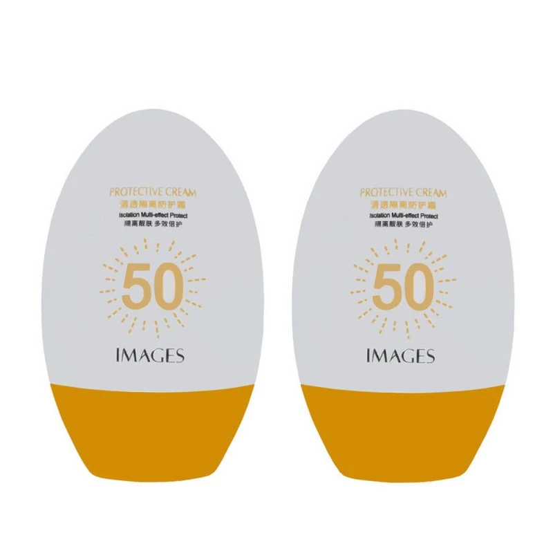 کرم ضد آفتاب بدون رنگ ایمجز SPF 50 مدل Protective مناسب انواع پوست حجم 45 میلی‌لیتر مجموعه 2 عددی