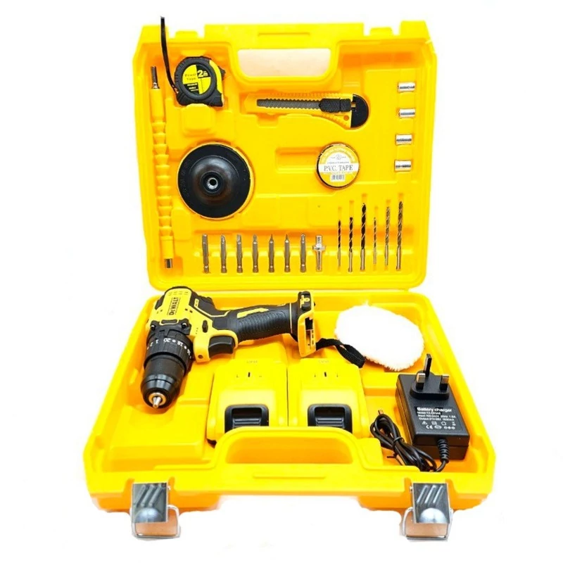 دریل پیچ گوشتی شارژی چکشی مدل BRUSHLESS-36V مجموعه 28 عددی