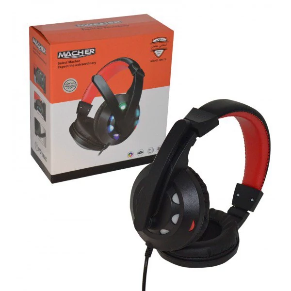 هدست میکروفون خلبانی LEDدار مچر (Macher) مدل MR-73 (پس کرایه)