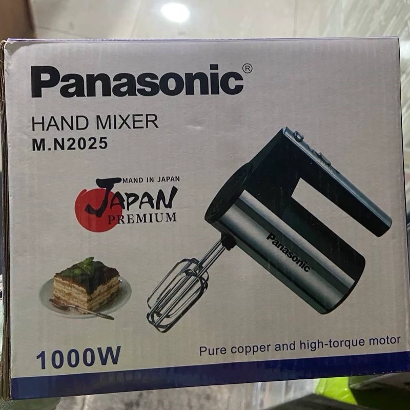همزن دستی پاناسونیک 1000 وات بدنه استیل 5 سرعته توربو با کیفیت ارسال رایگان
