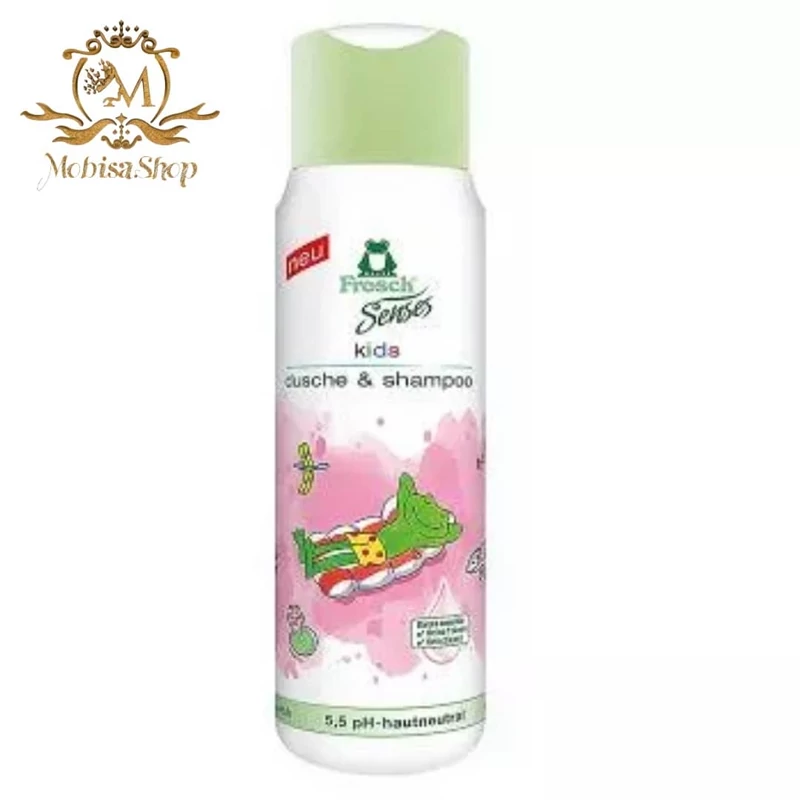 شامپوی سر و بدن گیاهی کودک فرش frosch مدل Sensitive برای یوست حساس حجم 300 میلی