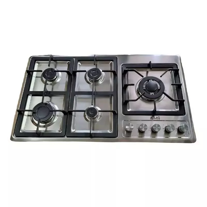 اجاق گاز صفحه ای پنج شعله اطلس خزر مدل پلوپز بغل (پس کرایه)