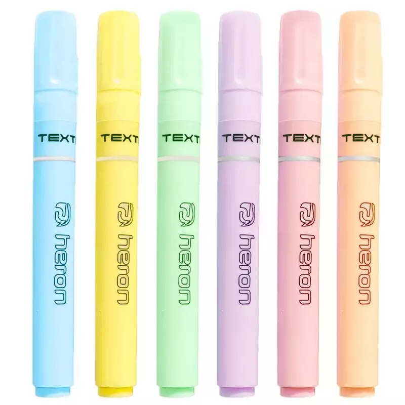 ماژیک هایلایتر هرون رنگ های پاستلی پک 6 عددی بسیار باکیفیت