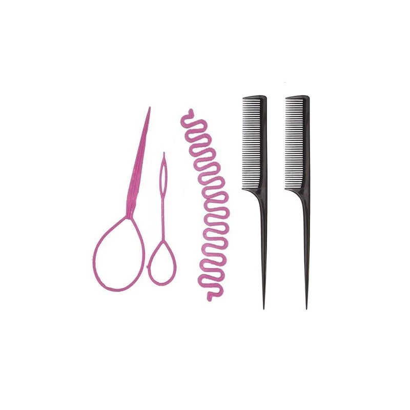 مجموعه ابزار بافت و بامتل مو مدل SH-2 بسته 5 عددی