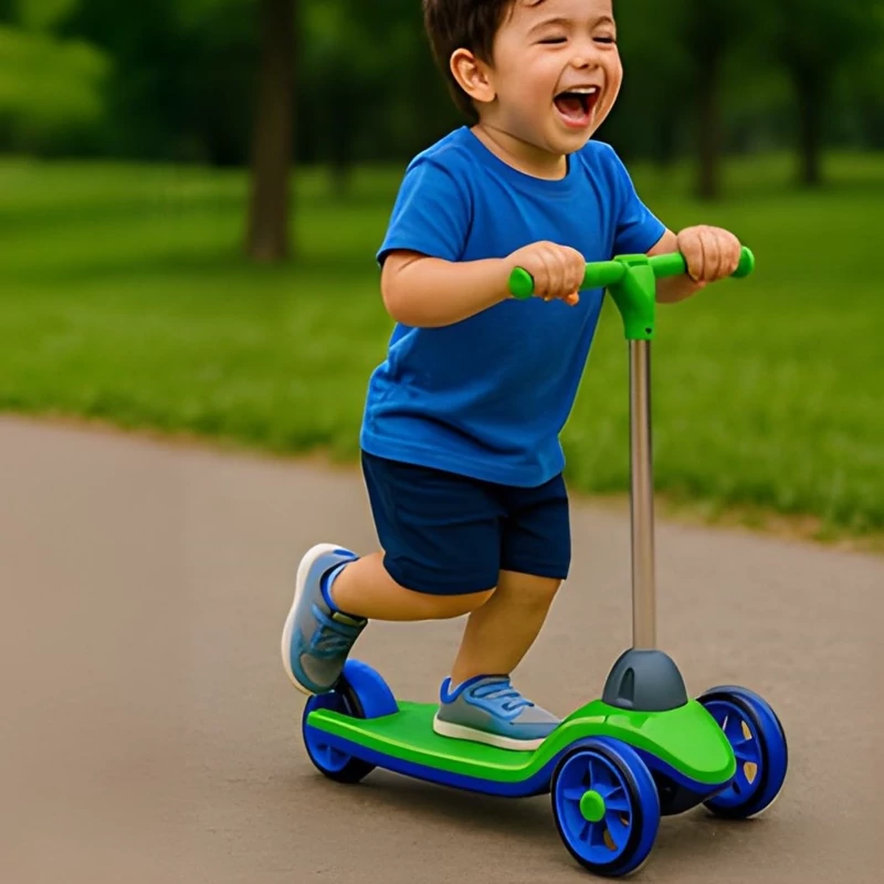 اسکوتر کودک سه چرخ دخترانه و پسرانه مدل باب با تحمل وزن 80 کیلوگرم