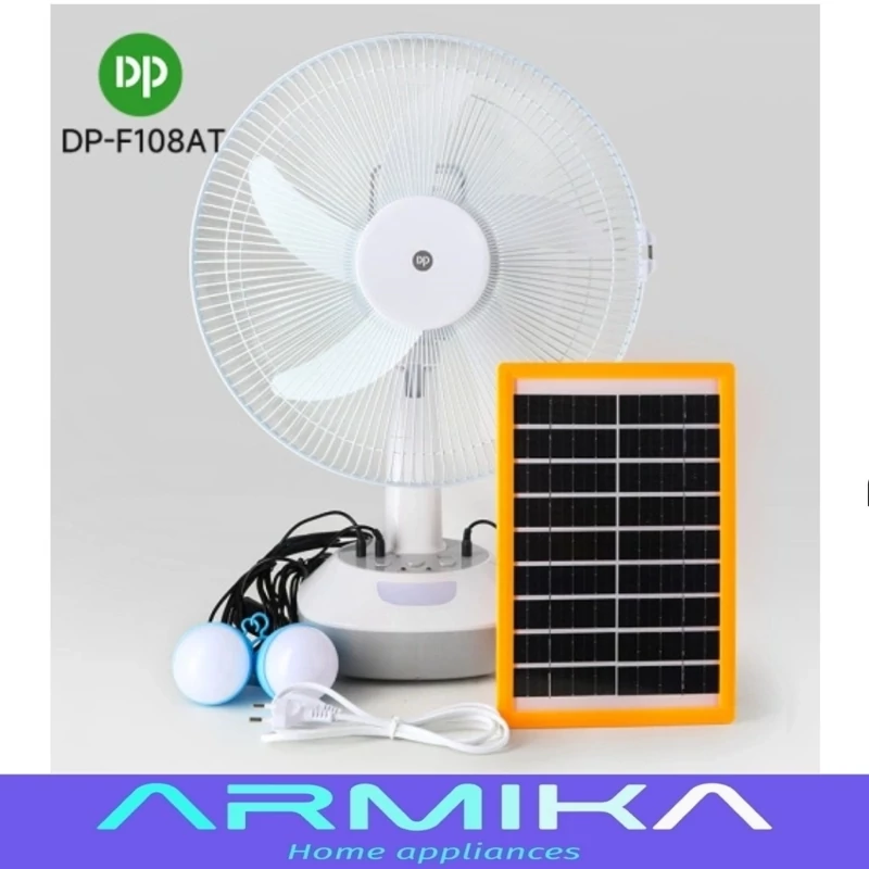 پنکه شارژی وبرقی دارای پنل خورشیدیdp