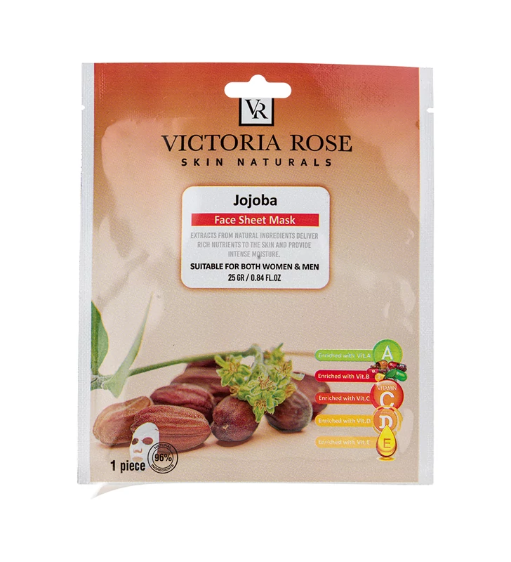 ماسک ورقه ای صورت ویکتوریا رز مدل جوجوبا حجم 25 میلی لیتر بیوتی مال